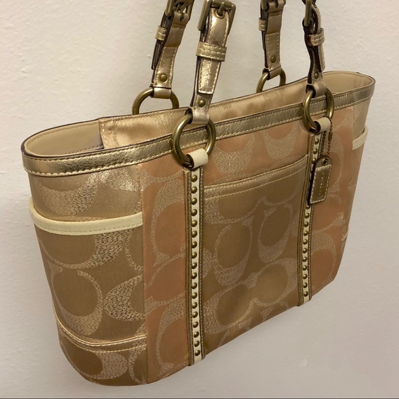 NWOT Gorgeous Coach Handbag Gold/Brass (Nordstrom) - Picture 2 of 8